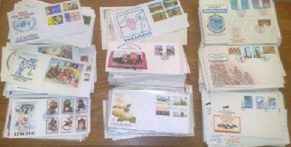 BULKLOT TO CLEAR-450 FIRST DAY COVERS-SWAZILAND,LESOTHO,ZIMBABWE-HUGE C/V HERE