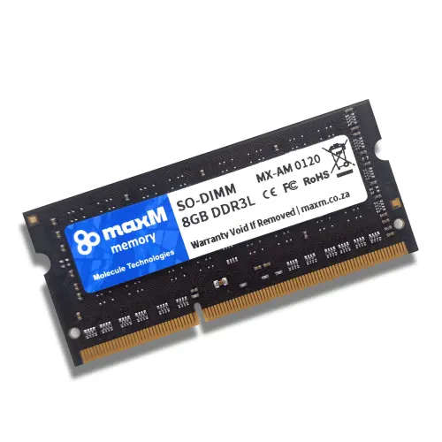 maxM 8GB DDR3L 1600Mhz So-Dimm Dual Rank Laptop Memory - FREE DELIVERY