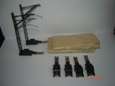 Tri-ang. R300. Catenery masts x 6 including R 300 mounting plates.