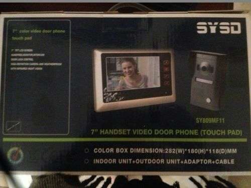 7 inch colour video doorbell with auto recording and ID unlocking function