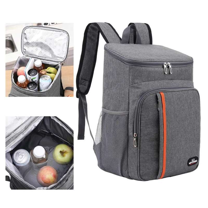 Insulated Large Backpack Cooler Bag- Grey