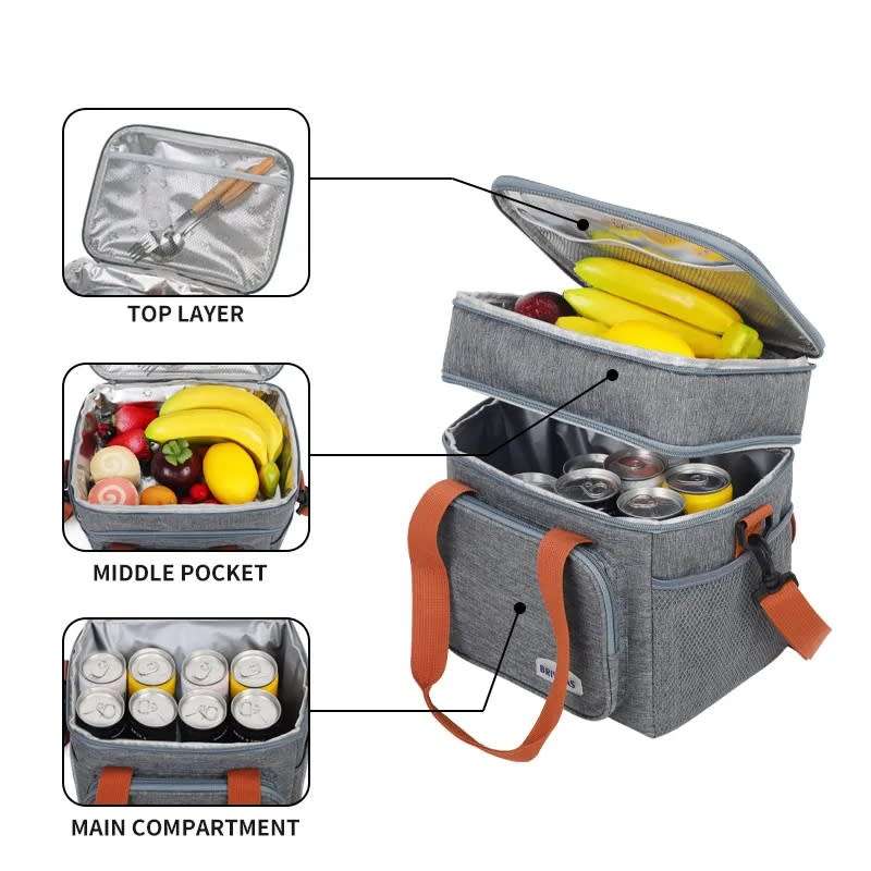 Insulated Large Backpack Cooler Bag- Black