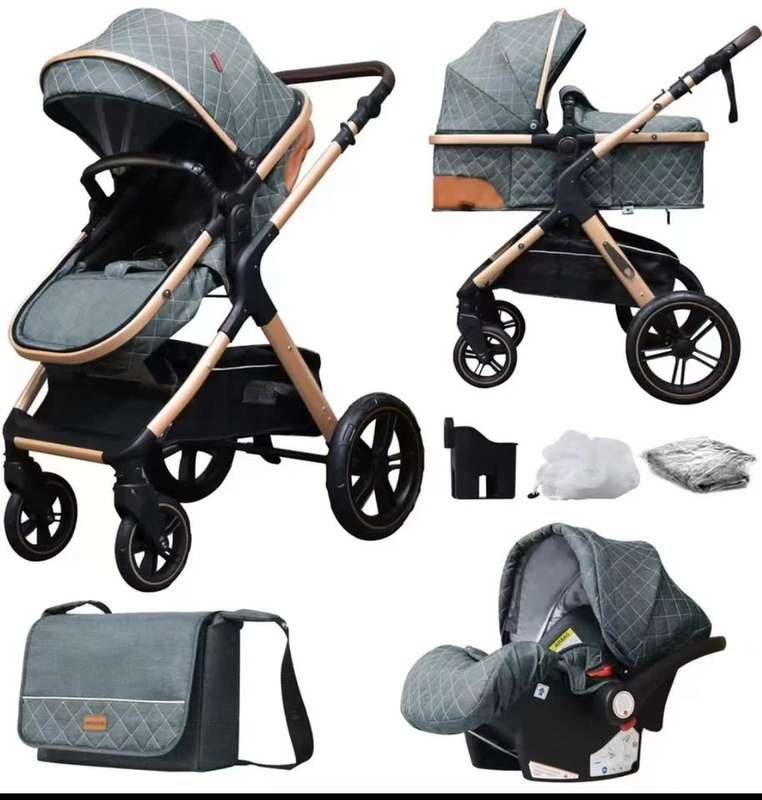 Belecoo X1 Baby Pram Stroller 3 in 1 Kids Carry Pram Stroller & Car Seat Trolley Baby 0-4.5 years