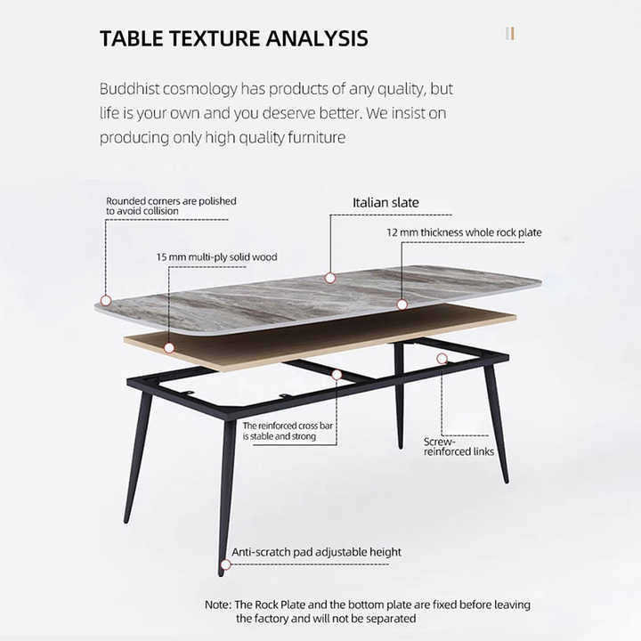 4 Seater Dining Set Table With Chairs For Home Hotel Office