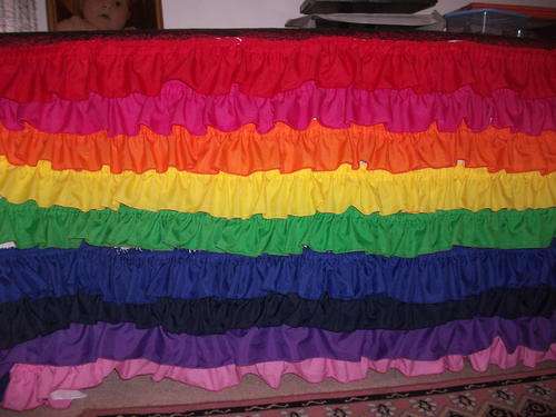 Stunning Frilled Table skirts - for trestle table 530cm long