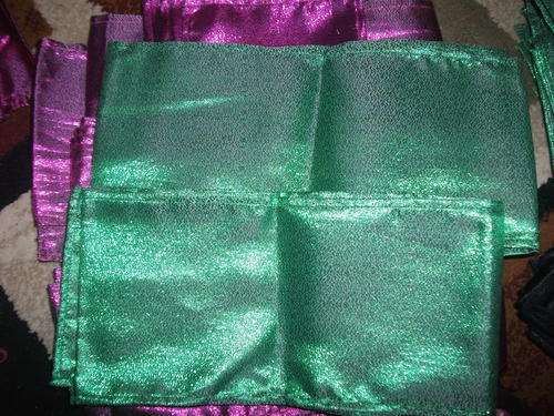 Metallic Green Chair Ties- 250 x 16cm - Green - 20 off
