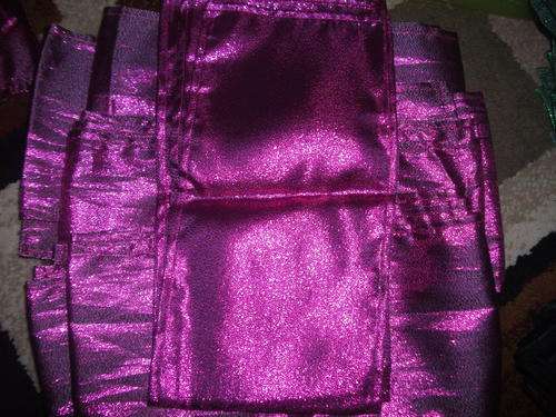 Metallic Pink Chair Ties- 250 x 16cm - Green - 19 off