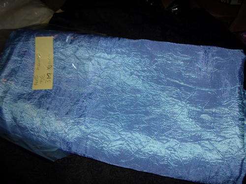 Periwinkle Blue Crushed Taffetta Tablecloth (300cm Round)- Excess Stock