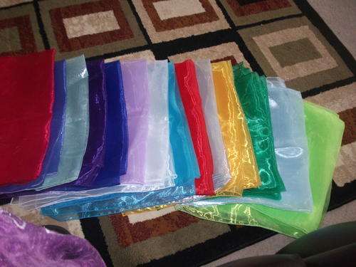 Kiddies Organza Overlays - 75 x 75cm - Flossed Edges