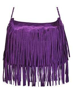 FRINGE TASSEL CROSS BODY SHOULDER SATCHEL HANDBAG