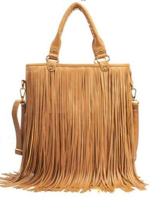 FRINGE TASSEL SHOULDER MESSENGER HANDBAG