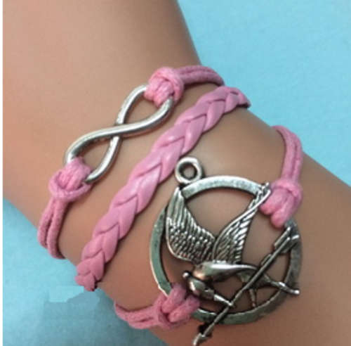 PINK INFINITY BRACELET MOCKING JAY