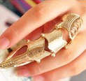 Silvertone Metal Alloy Jointed Adustable Finger Ring