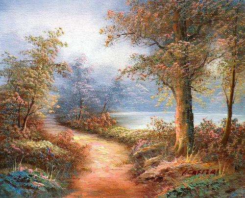 Landscape by I Cafieri .  Oil on canvas.