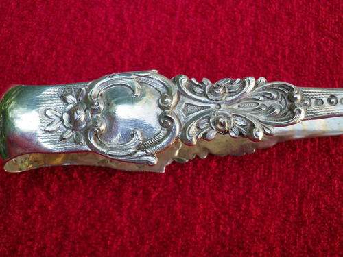 German silver sugar tongs