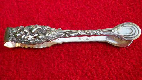 Silver sugar tongs