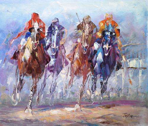 On the bend by Taylor. Oil on canvas.