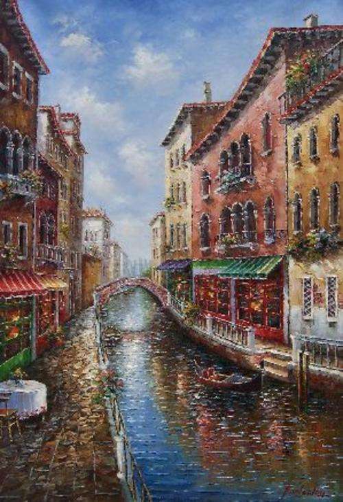 Venice canal by P Woseley