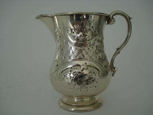 Victorian hallmarked silver creamer Birmingham 1879-80 by Gerge Unite