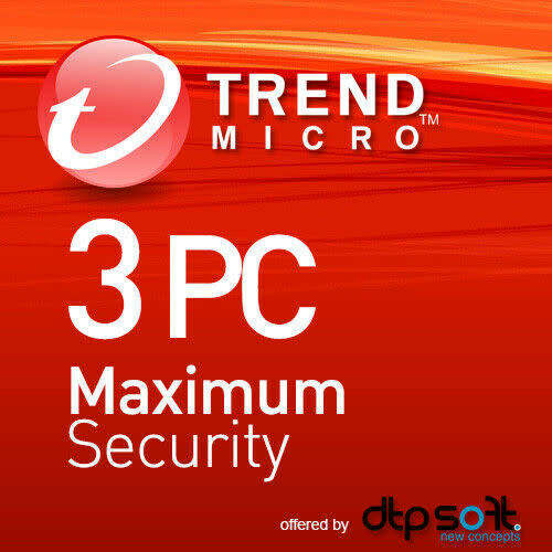 TREND MICRO MAXIMUM SECURITY 2020  FOR 3 DEVICES 1 YEAR GLOBAL KEY