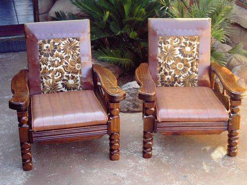 2 x Pine Loungers