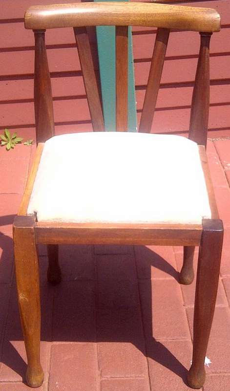 dition, Lovely old teak chair, Great condition,newly  reupholstered.