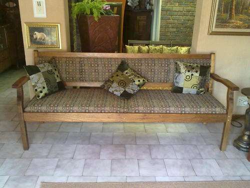 Antique waiting bench restored