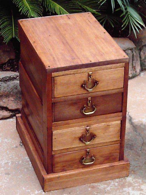 Teak cupboard with 4 drawers