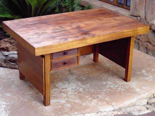 Teak desk with 2 drawers