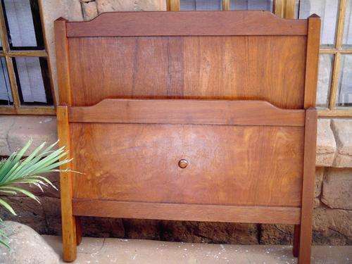 Burmese Teak 3/4 headboard and footpiece with metal base