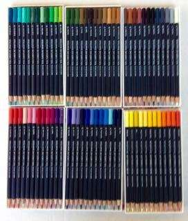 RARE VINTAGE FULL SET OF 72 DERWENT STUDIO DESIGNER QUALITY COLOUR PENCILS