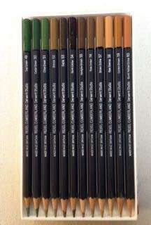RARE VINTAGE FULL SET OF 72 DERWENT STUDIO DESIGNER QUALITY COLOUR PENCILS