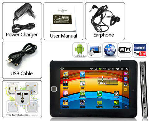 Nine Dragon Tabulus - Android 2.2 Tablet Phone with 7 Inch Touchscreen