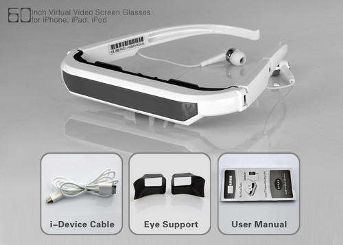 60 Inch Virtual Video Screen Glasses for iPhone, iPad, iPod