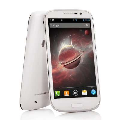 Android 4.1 Phone "ThL W8 Lite" - Quad Core CPU, 5 Inch IPS HD Screen, 320 PPI, 12MP Camera (White)