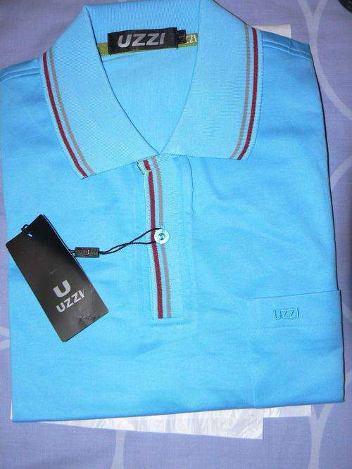 UZZI - Golf Shirt - LARGE - Light Blue - BRAND NEW