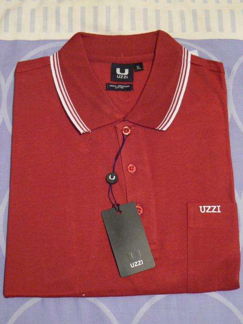 UZZI - Golf Shirt - X-LARGE - MAROON - BRAND NEW