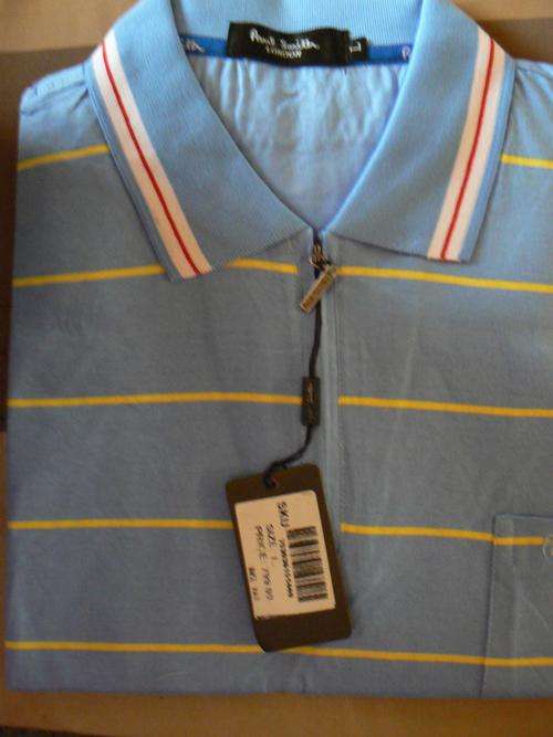 PAUL SMITH - Golf Shirt - LARGE - LIGHT BLUE - BRAND NEW