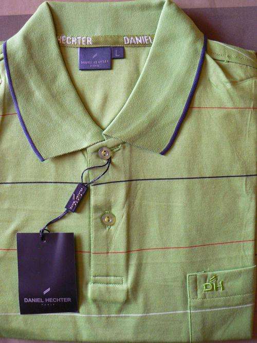 DANIEL HECHTER - Golf Shirt - LARGE - GREEN (LIME) - BRAND NEW