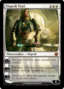 4 x Elspeth Tirel NM Magic: the Gathering SoM