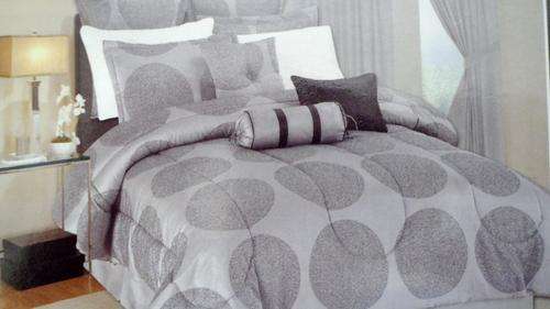 KING Size Luxurious 17 Piece Comforter Set - Silver