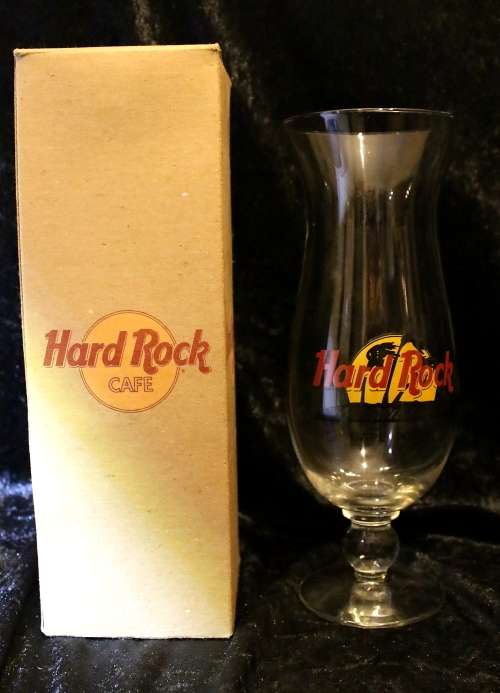 Rare and collectable Hard Rock Cafe Cape Town Hurricane glass 1996 and box