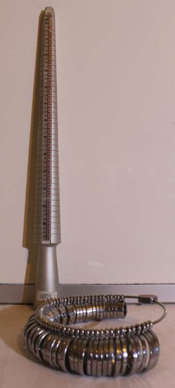 Ring sizing stick and ring size measurements