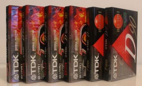 TDK D90 x 6 loose sealed cassettes