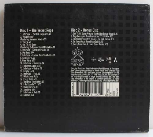 JANET JACKSON - The Velvet Rope Special Edition 2CD  reissue 1998 Europe