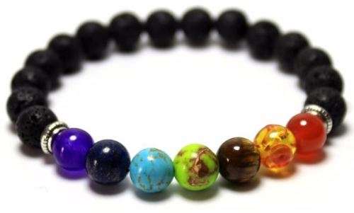 Lava Beads Chakra Reiki Infuser bracelet