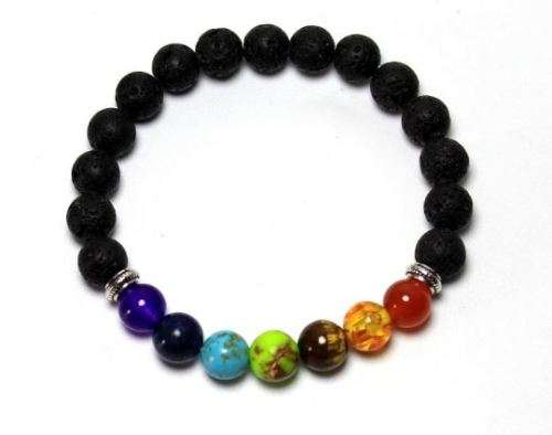 Lava Beads Chakra Reiki Infuser bracelet