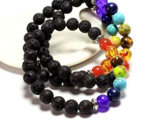 Lava Beads Chakra Reiki Infuser bracelet