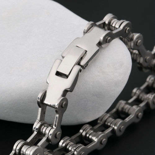 Motorcycle Bike Chain Bangle Stainless Steel Fathers Day Men Bracelet Jewelry