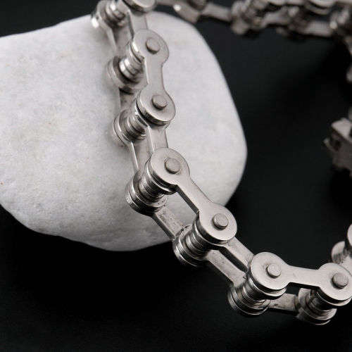 Motorcycle Bike Chain Bangle Stainless Steel Fathers Day Men Bracelet Jewelry